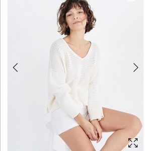 Madewell Breezy Sweater in Pearl Ivory.
